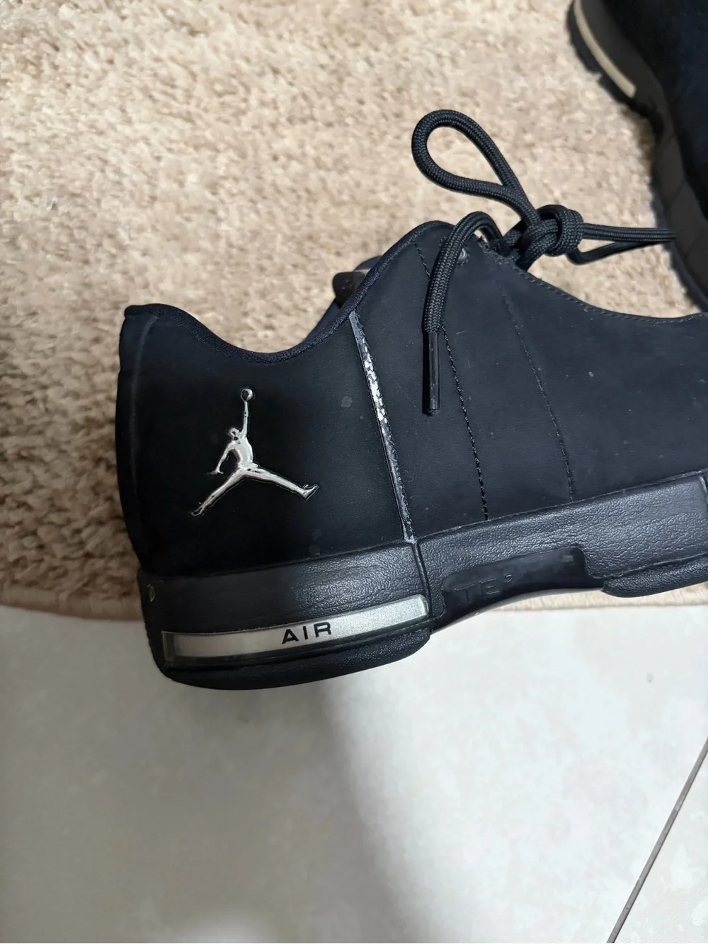 Nike air jordan team elite te 2 low  black on black sneakers men